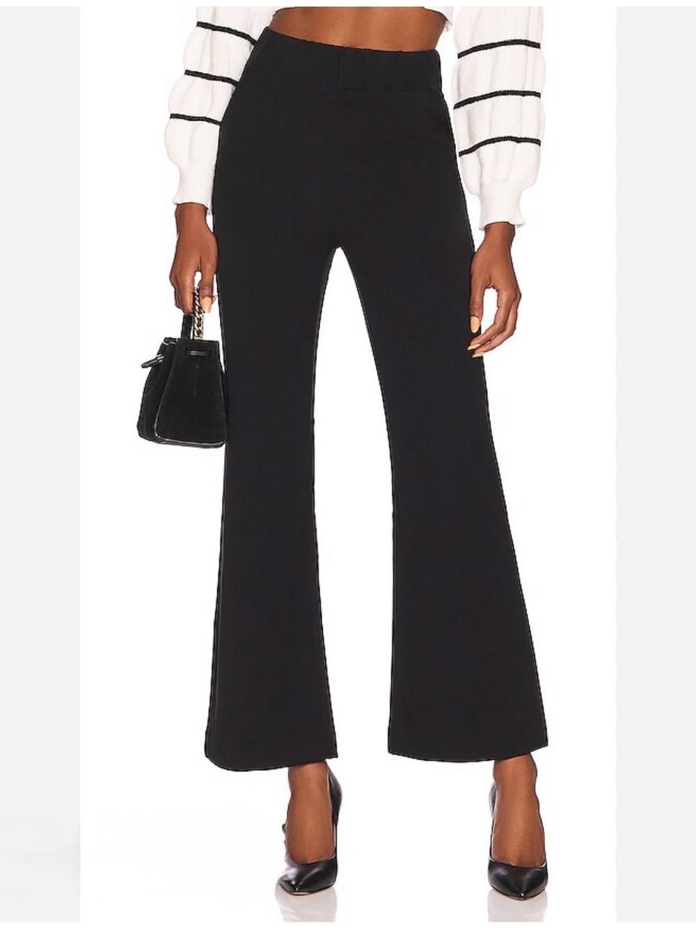 NWOT REVOLVE LBLC the label Black High-Waist Flare Pants